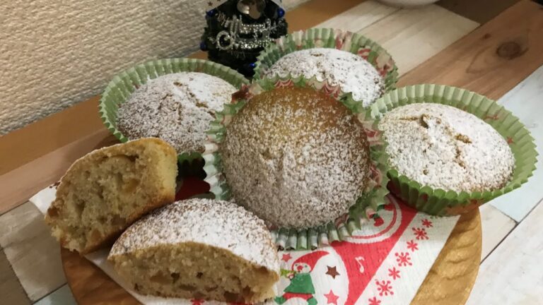 【お菓子作り】シュトーレン風マフィン！作ってみたよ！ホットケーキミックスで簡単にできる！【手作りお菓子】
