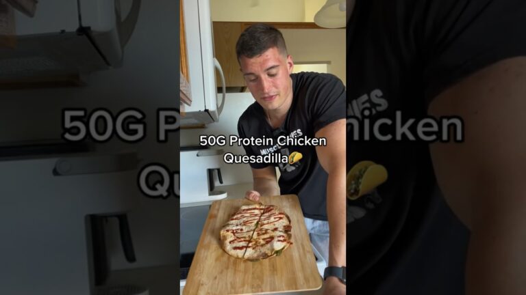 High Protein Chicken Quesadilla✅   #diet #recipe #food #weightloss #fatloss #protein #muscledummies