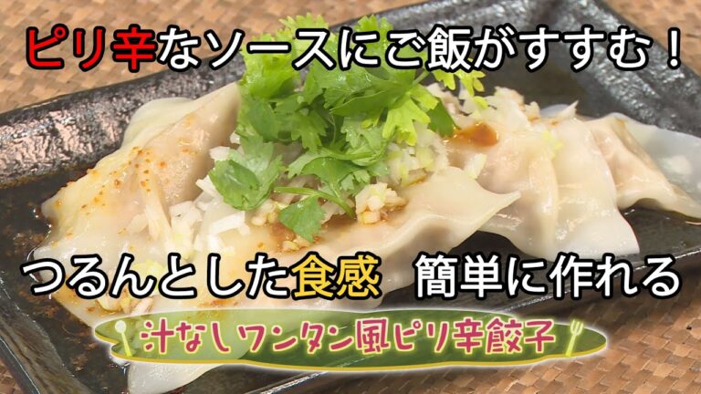 【中華料理】「汁なしワンタン風ピリ辛餃子」の作り方（クックハンド2020年9月30日放送分）
