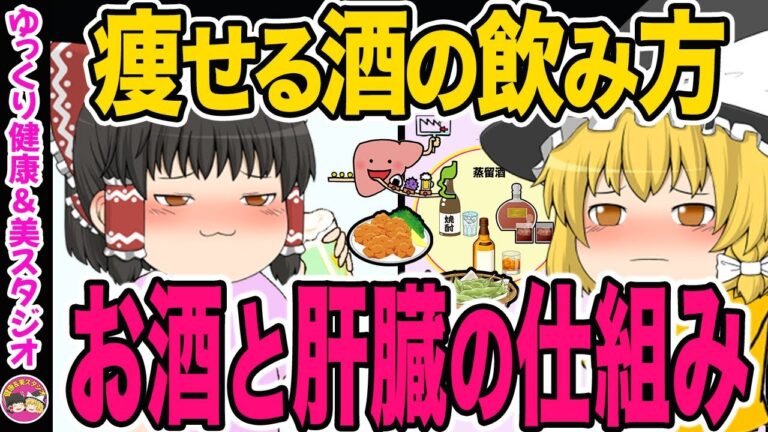 【ダイエット】痩せたいけどお酒も飲みたい人・内臓脂肪の名医が考案した最強の飲酒プログラム・痩せるお酒の飲み方解説【ゆっくり解説】