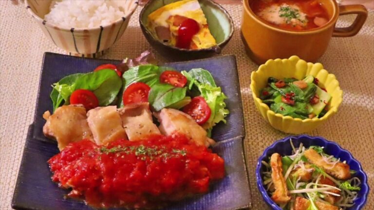 【料理】トマトチキンソテー・スペイン風オムレツ