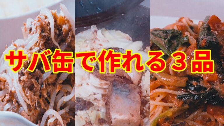 サバ缶で作れる簡単料理3品まとめ【平野キッチン】
