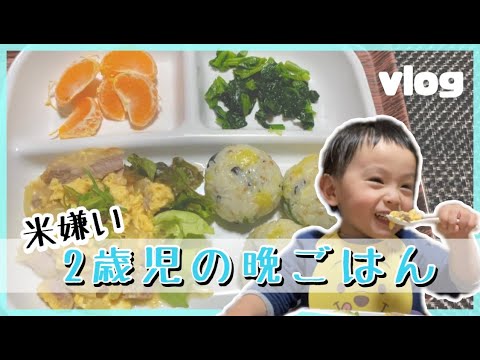 【 爆食い 】米嫌い2歳児の晩ごはん 《 チュモッパ 》【vlog】【2歳】