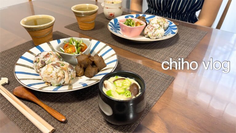 料理vlog🌻和朝食プレートを作って夏を感じる休日🍉暑い日に活躍！炊飯器&レンジ調理/ピリ辛韓国料理