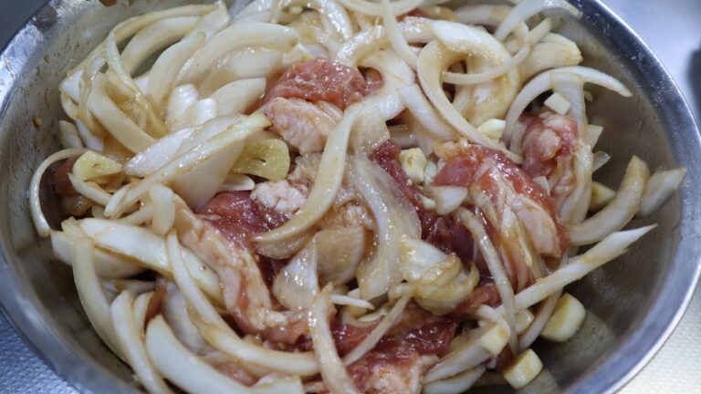 安い豚肉を焼肉のタレで旨く仕上げる