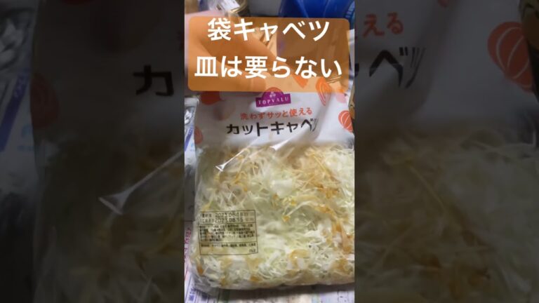 袋キャベツって良いよね　皿いらないから