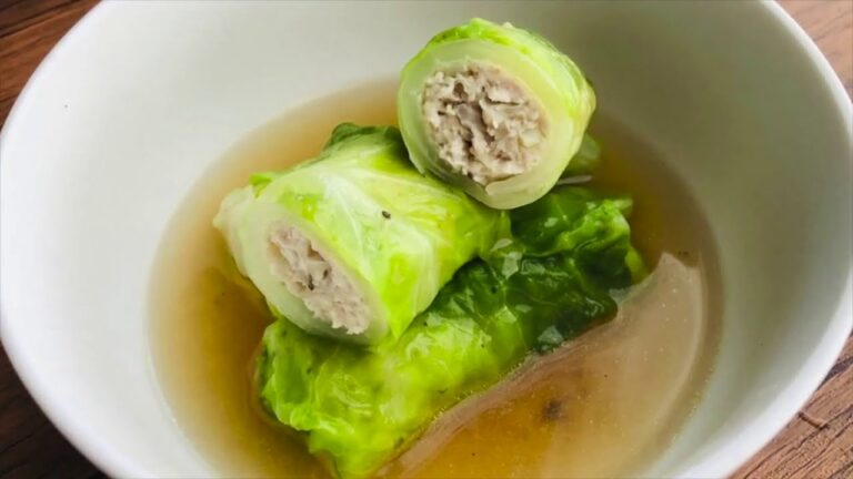 【ローファットレシピ】オートミールロールキャベツ