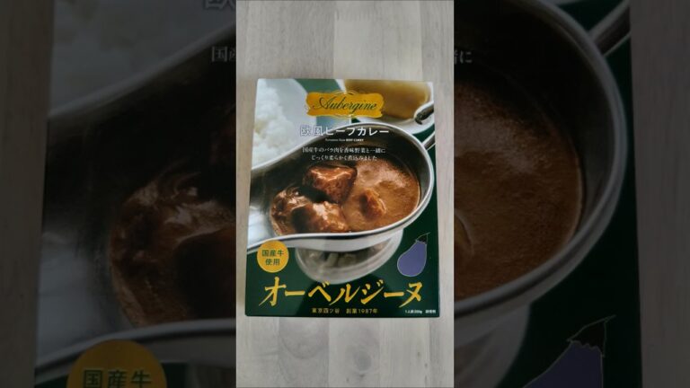 3月20日 自宅での昼食 欧風ビーフカレー オーベルジーヌ 754円(税込)成城石井価格