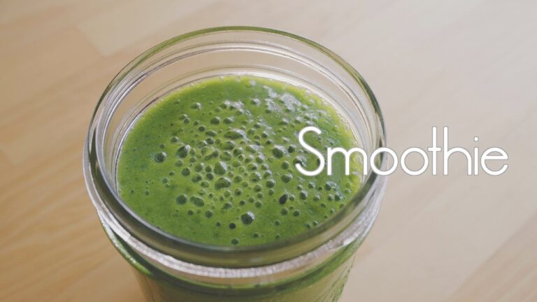 【Smoothie】柿とみかん、ケールと小松菜のグリーンスムージー【Vegan】