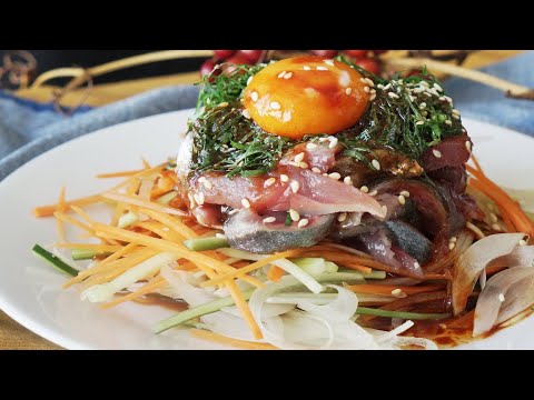 【お魚 捌いたことある？】さんまの月見ユッケ