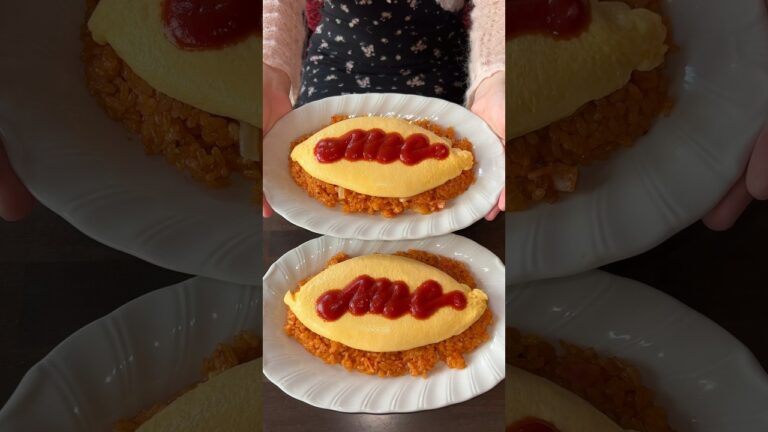 ケチャップで店名が書かれた可愛いオムライス🍳🍅14種類から選べるフロートも300円で追加できる！#京都 #オムライス #japanesefood #japan #kyoto #egg
