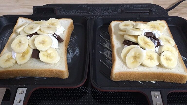 絶望的に無計画にチョコバナナサンドをIHホットサンドメーカーで作ってみた