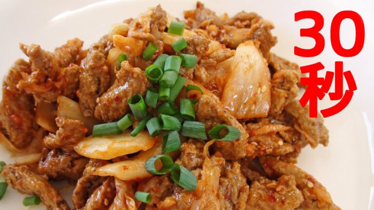 ≠豚キムチ【リアル30秒クッキング】（一品料理/おつまみ/おかず/時短簡単レシピ）