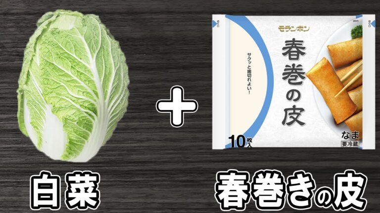 【白菜とチーズの春巻き】簡単おすすめレシピ！冷めても美味しいおかずの作り方/白菜レシピ/春巻きレシピ【あさごはんチャンネル】