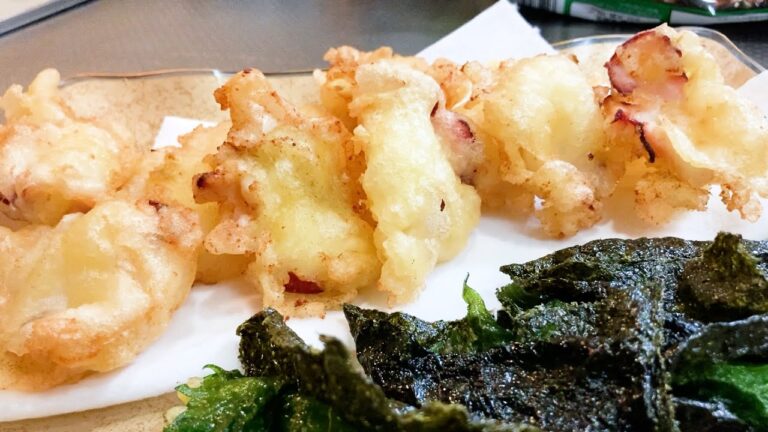 タコの天ぷら＋柚子胡椒＋大葉海苔はこの世の至福