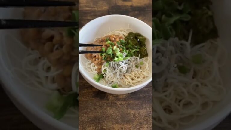 #今日のテレワーク飯 #豆腐 #そうめん #納豆 #しらす #めかぶ