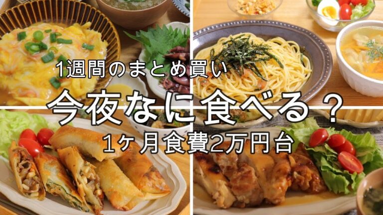 1週間の献立/簡単＆節約/晩ごはん