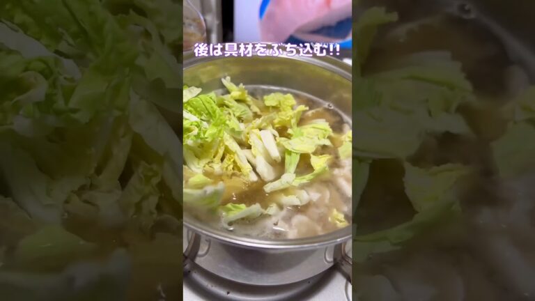 鶏がらスープで鍋スープ作った♪