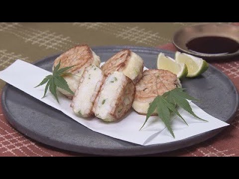 ふわふわ豆腐のれんこんはさみ焼き