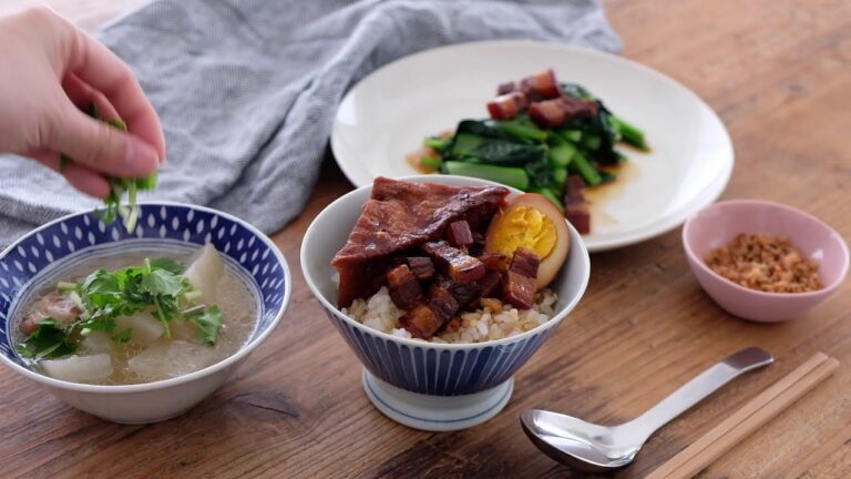Taiwanese Braised pork on rice 台湾手切り魯肉飯【ルーローハン】五香粉なしでも簡単に濃い色作れる 手切魯肉飯