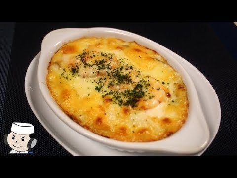 海老ペンネグラタン♪　Shrimp Penne Gratin♪