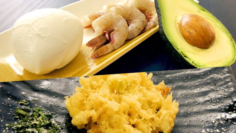 エビ・アボカド・モツァレラのかき揚げの作り方