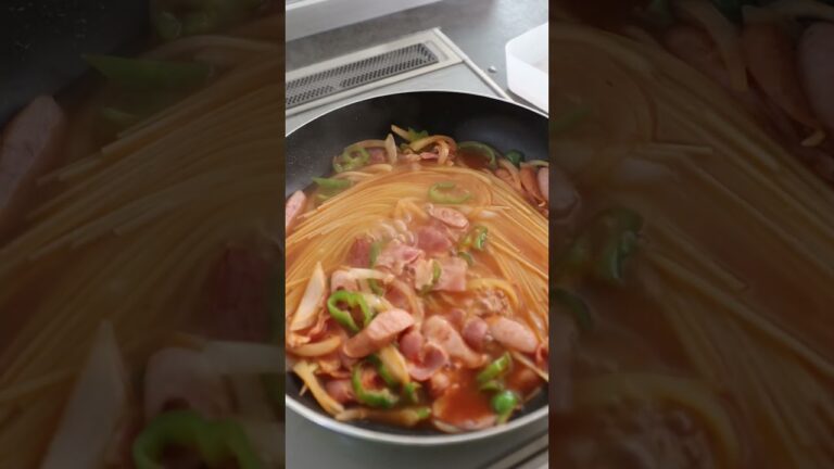 ナポリタンをワンパン&水漬けパスタで作ってみた結果…