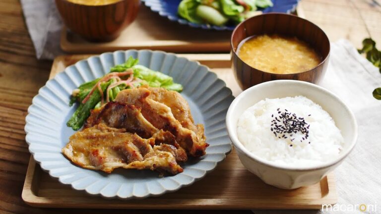 【30分で毎日定食】包丁いらずで3品！豚みそしょうが焼き定食のレシピ 作り方