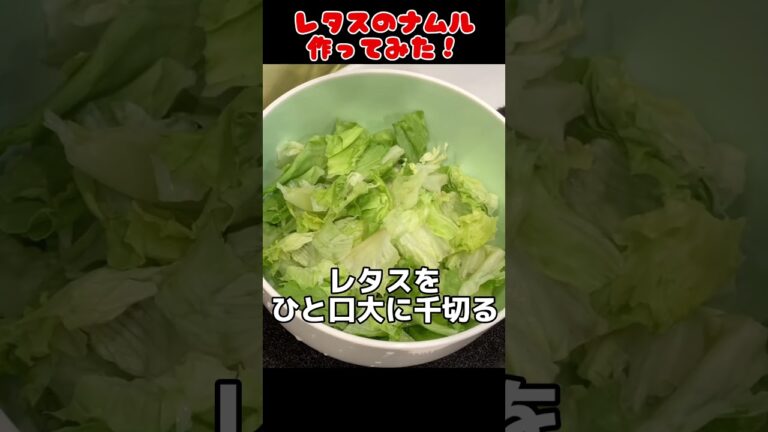 レタスのナムル作ってみた！【簡単おつまみ】 #自炊 #節約生活 #food