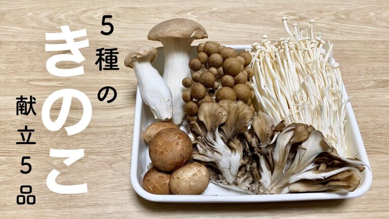 【秋の献立】きのこレシピ５品【晩ご飯】