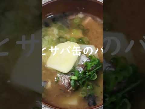 【じゃがいもとサバ缶のバター味噌汁】栄養たっぷり｜相性抜群｜バターの香ばしさ｜簡単レシピ｜時短レシピ　＃Shorts