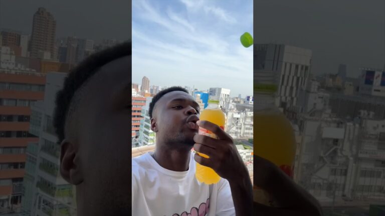 オレンジジュース500ml一口で飲んでみたw #shorts