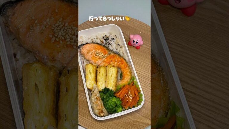 鮭弁当！ #ずぼら弁当 #おかずレシピ #お弁当 #ひとりごはん #自炊 #簡単レシピ #vlog #ずぼら飯 #毎日弁当 #焼肉弁当