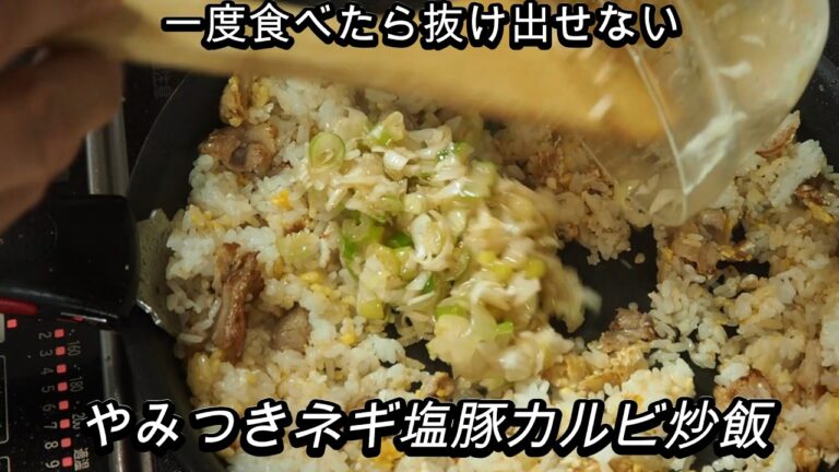 【ビールが止まらない】ガッツリねぎ塩豚カルビ炒飯