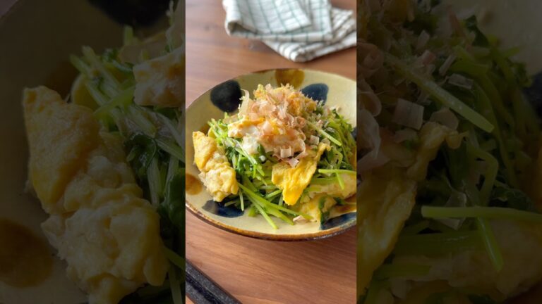 【栄養満点💯】ふんわりたまご豆苗炒め