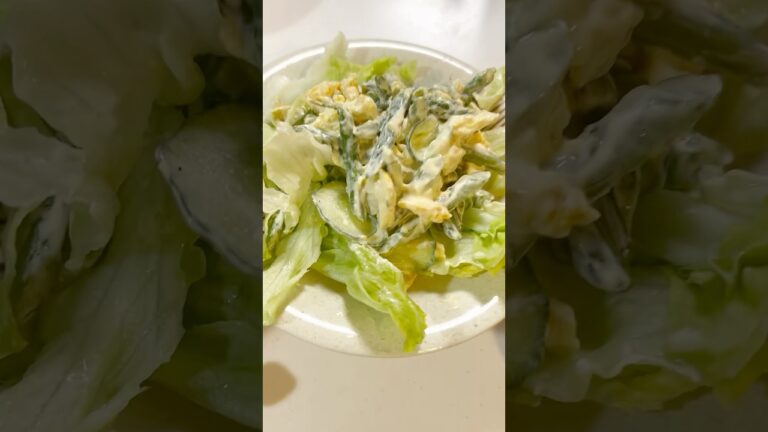 アスパラとたまごのサラダ#簡単レシピ #アンチエイジング #疲労回復 #40代