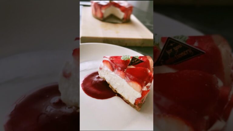 【混ぜて並べて冷やすだけの簡単レシピ】苺のレアチーズケーキ