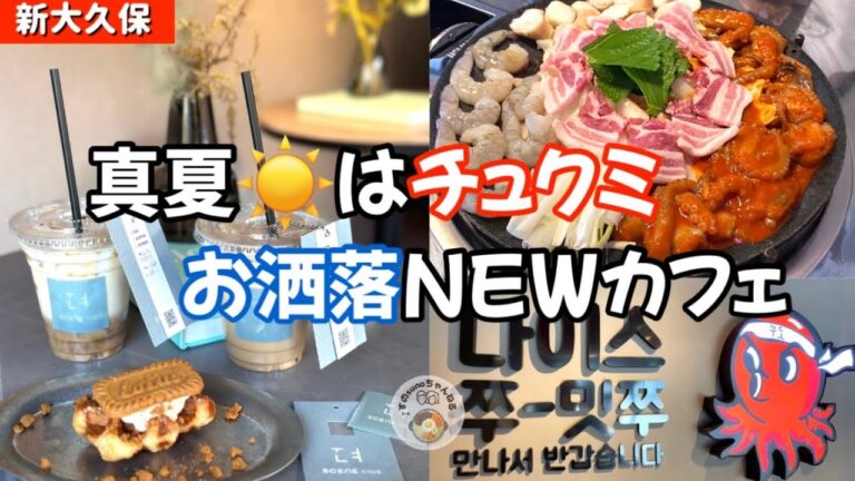 【新大久保グルメ】真夏☀️は辛い韓国料理と新オシャレカフェ🌈エネルギー補充！