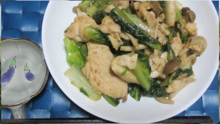 ロメインレタスと鶏肉の醤油マヨソテー：短縮版