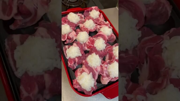 【TikTok550万再生！】たこ焼き器で肉巻きおにぎり　#Shorts