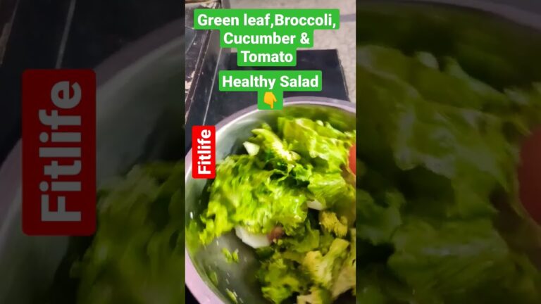 #fitlife Green leaf,Broccoli, Cucumber & Tomato Healthy Salad #shorts