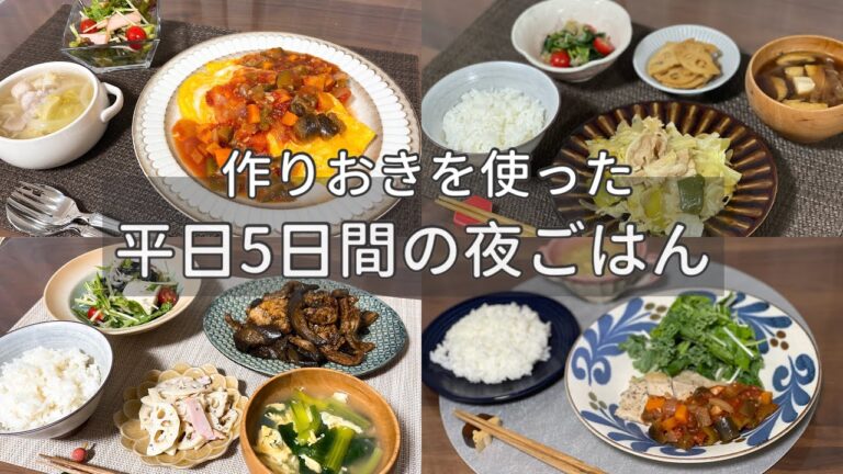 【作り置き冷凍】休日の作りおきを活用した1週間の平日夜ごはん🍚