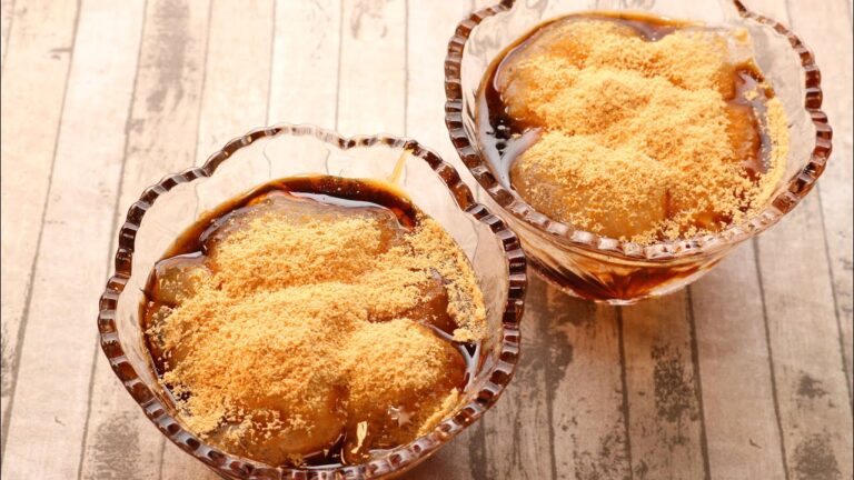 【レンジで簡単冷たいおやつ】片栗粉でぷるぷるわらび餅の作り方｜パンダワンタン