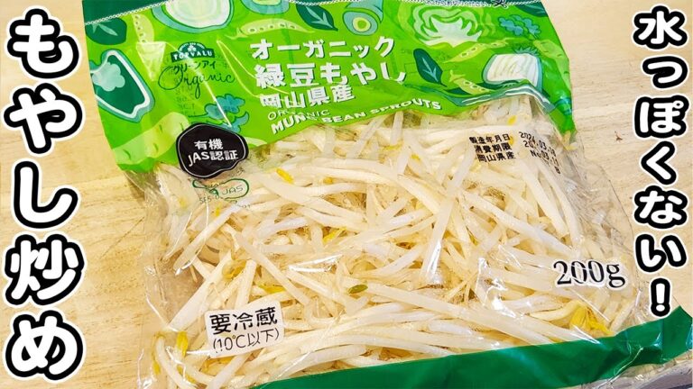 【もやしの簡単レシピ】水っぽくない！シャキシャキなもやし炒めの作り方/もやしレシピ/炒め物レシピ/簡単おかず/作り置きおかず