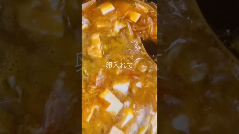 今日も一日お疲れ様でした　辛いスープで元気をチャージ　#shorts #辛い食べ物 #たまご #コチュジャン #スープ #簡単料理