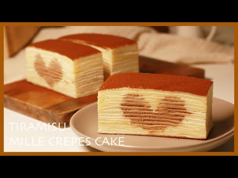 卵焼き器で！ティラミス風ミルクレープケーキの作り方/tiramisu mille crepes Recipe/TAROROOM