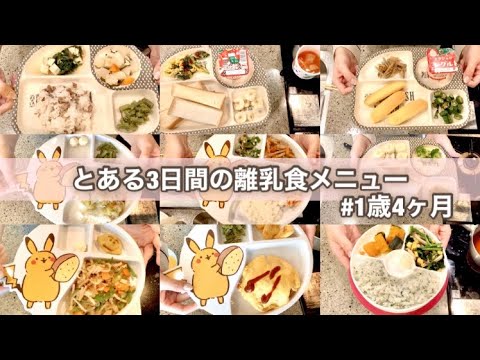 とある3日間の離乳食メニュー〜1歳4ヶ月〜【離乳食】【献立】