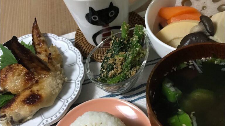 今日の朝ごはん12/7☀️塩麹手羽先&作りおきたちで♡朝ごはん☀️😃#Shorts