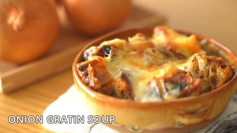 【オニオングラタンスープ】化学調味料不使用｜自家製ビーフブイヨン使用｜玉ねぎのグラタンスープ