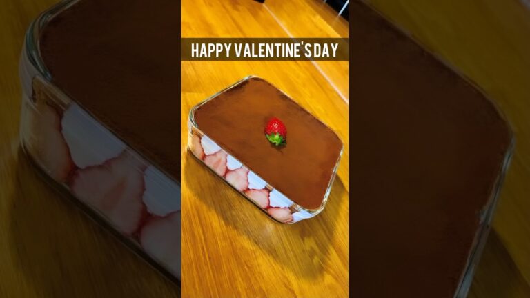 【ヘルシースイーツ】ヨーグルトと豆乳のいちごティラミス #バレンタイン #バレンタインスイーツ #ティラミス #ヘルシースイーツ #ヘルシーレシピ #valentinesday #valentine